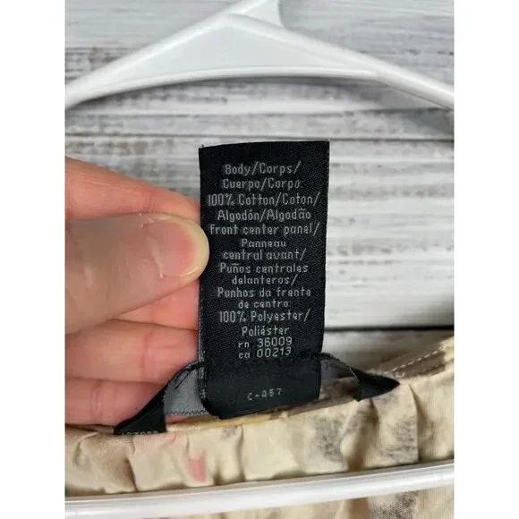 Calvin Klein Babydoll Y2K Top Small Short Sleeves Floral Multicolor Cream 2000s - Picture 3 of 6